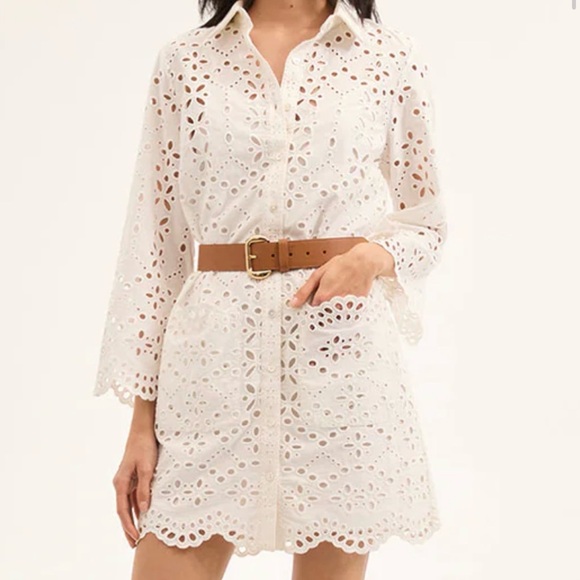 Veronica Beard White Eyelet Dress - Picture 2 of 3